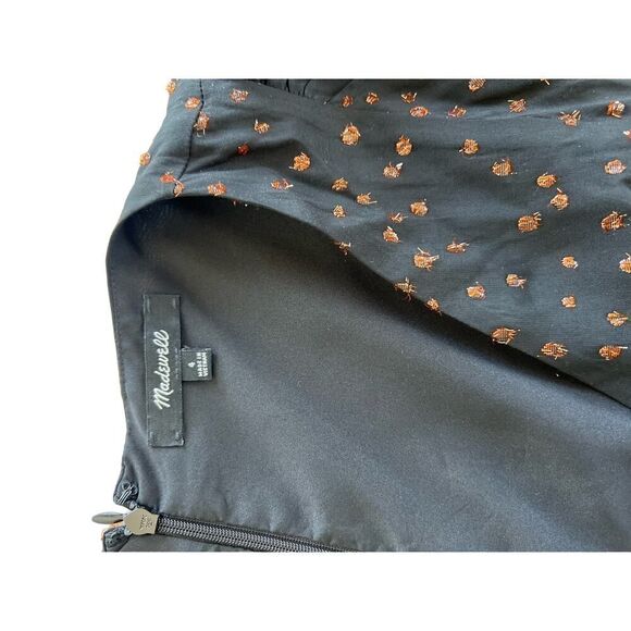 MADEWELL Cape-Sleeve Mini Dress in Metallic Dots Item AF239 Size 4 MSRP$ 148 - Picture 7 of 11